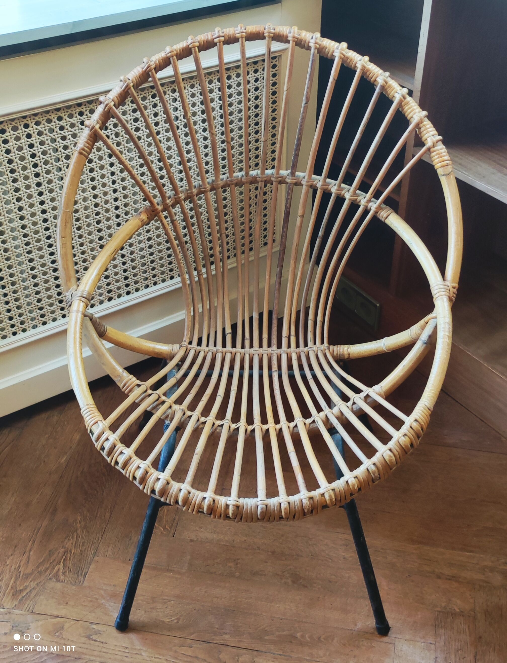 Vintage rattan armchair