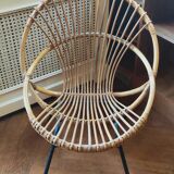 Vintage rattan armchair