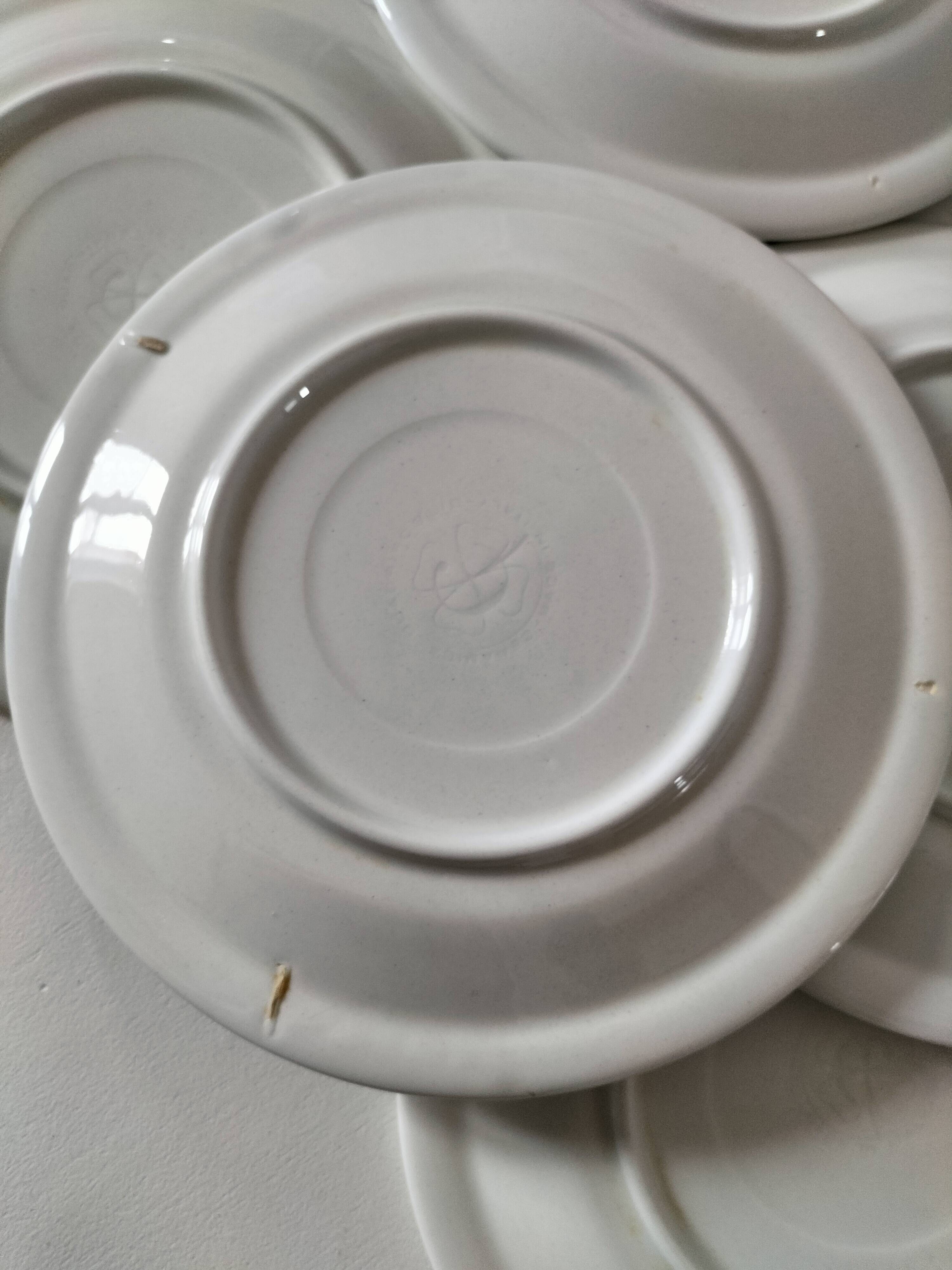 6 assiettes à dessert vintage Quadrifoglio italiennes décor myosotis