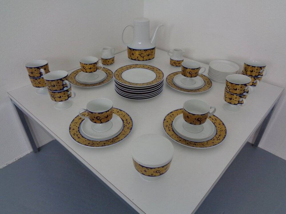 Coffee service for 12 people by Tapio Wirkkala for Rosenthal, 1960s, set of 42.