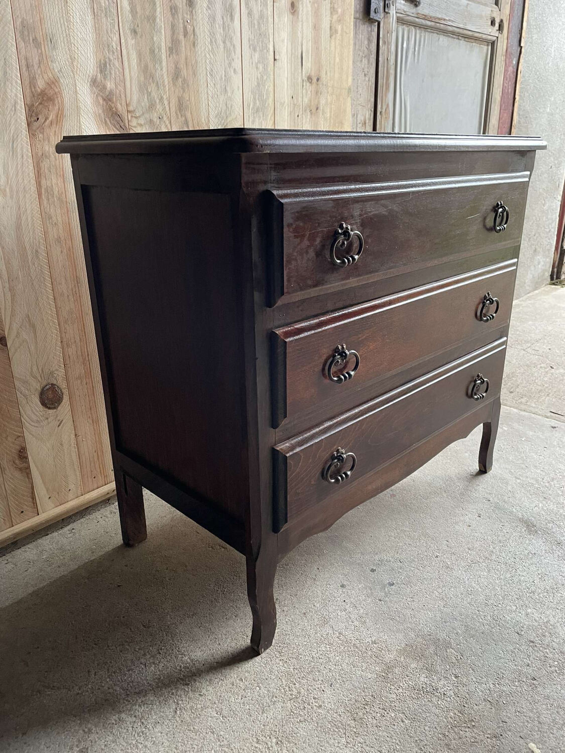 Commode bois 3 tiroirs