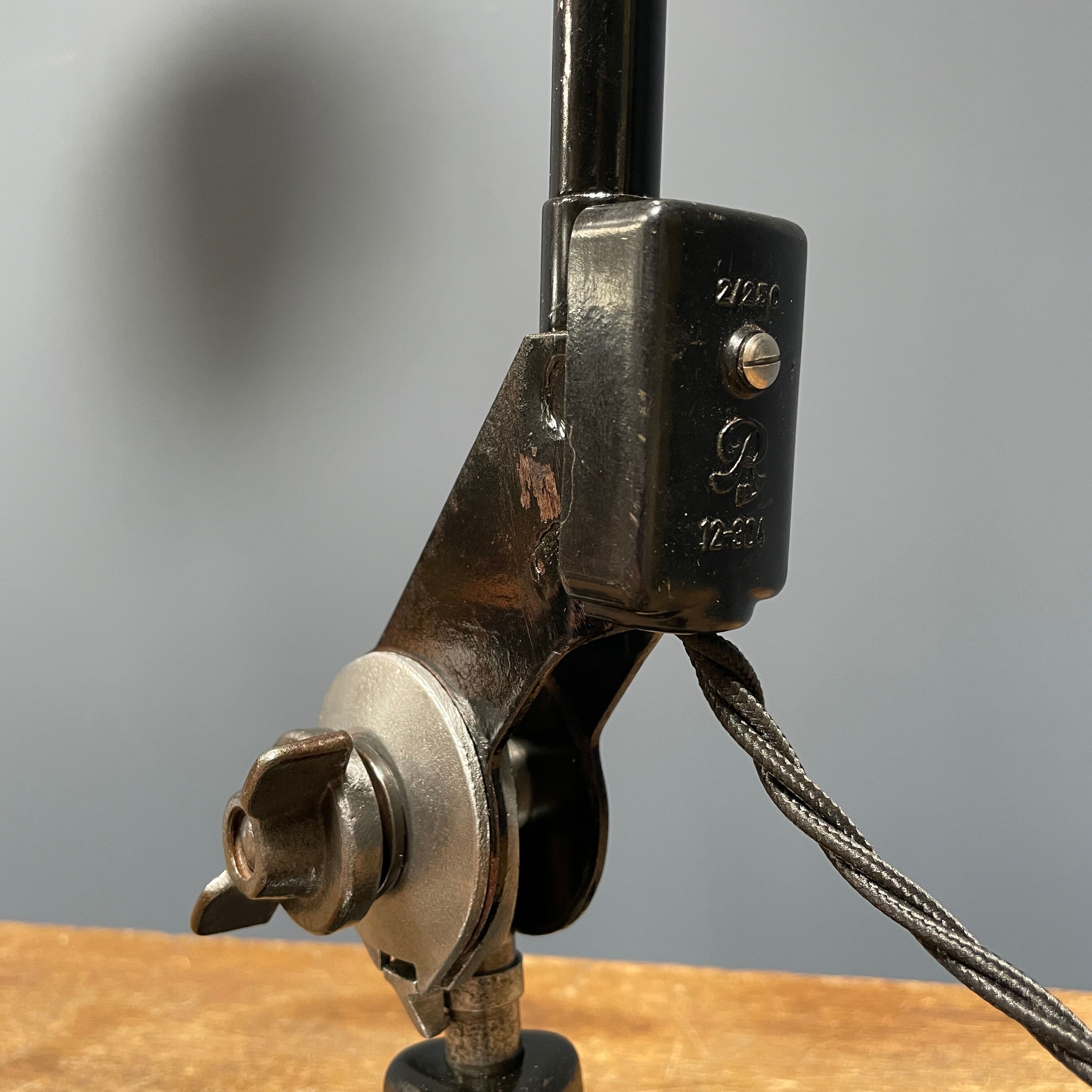 Black Rademacher table lamp from the 1930s