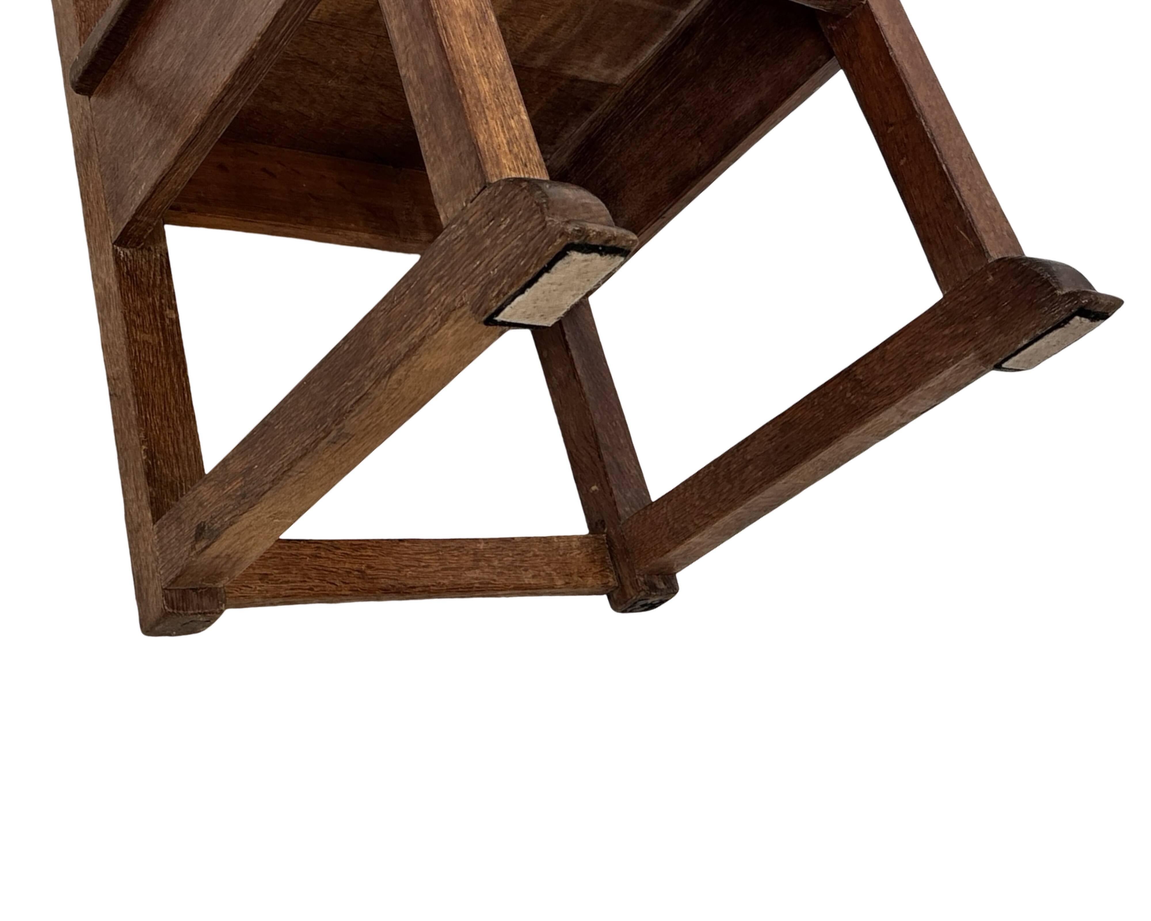 Art Deco High Back chair in oak minimalist design