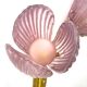 Pair of Tulips Murano Glass and Brass Sconces