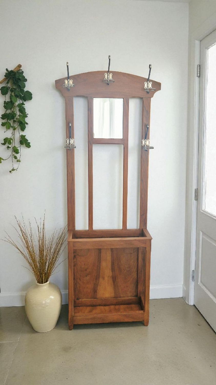 Vestiaire d’entrée style Art Déco  - Époque 1930 - Bois et métal