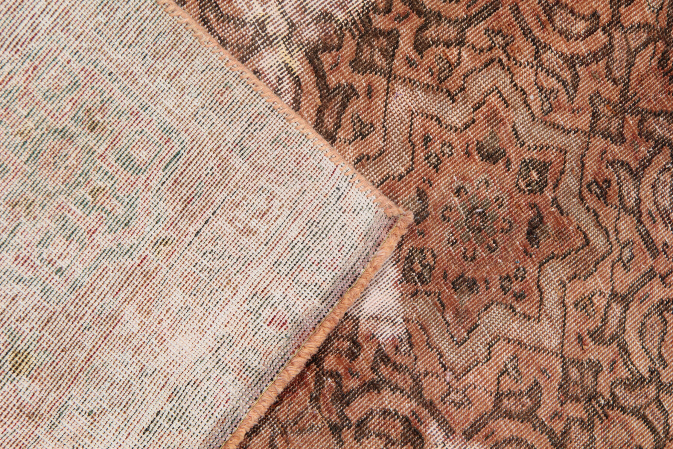 Vintage persian overdyed carpet hamdade oriental rust wool area rug- 295x360cm