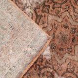 Vintage persian overdyed carpet hamdade oriental rust wool area rug- 295x360cm