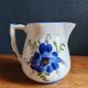 Vintage Ceramic Jug Hand-Painted, Flower Vase