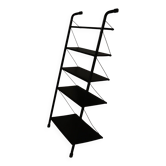 Postmodern freestanding perforated steel shelving unit 1980s
