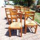 8 brutalist chairs in elm (Regain)
