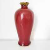 Chinese red ceramic vase 23 cm