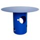 Silös Round Dining Table in Electric Blue Metal
