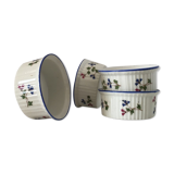 6 porcelain ramekins from Limoges decorated with barbels