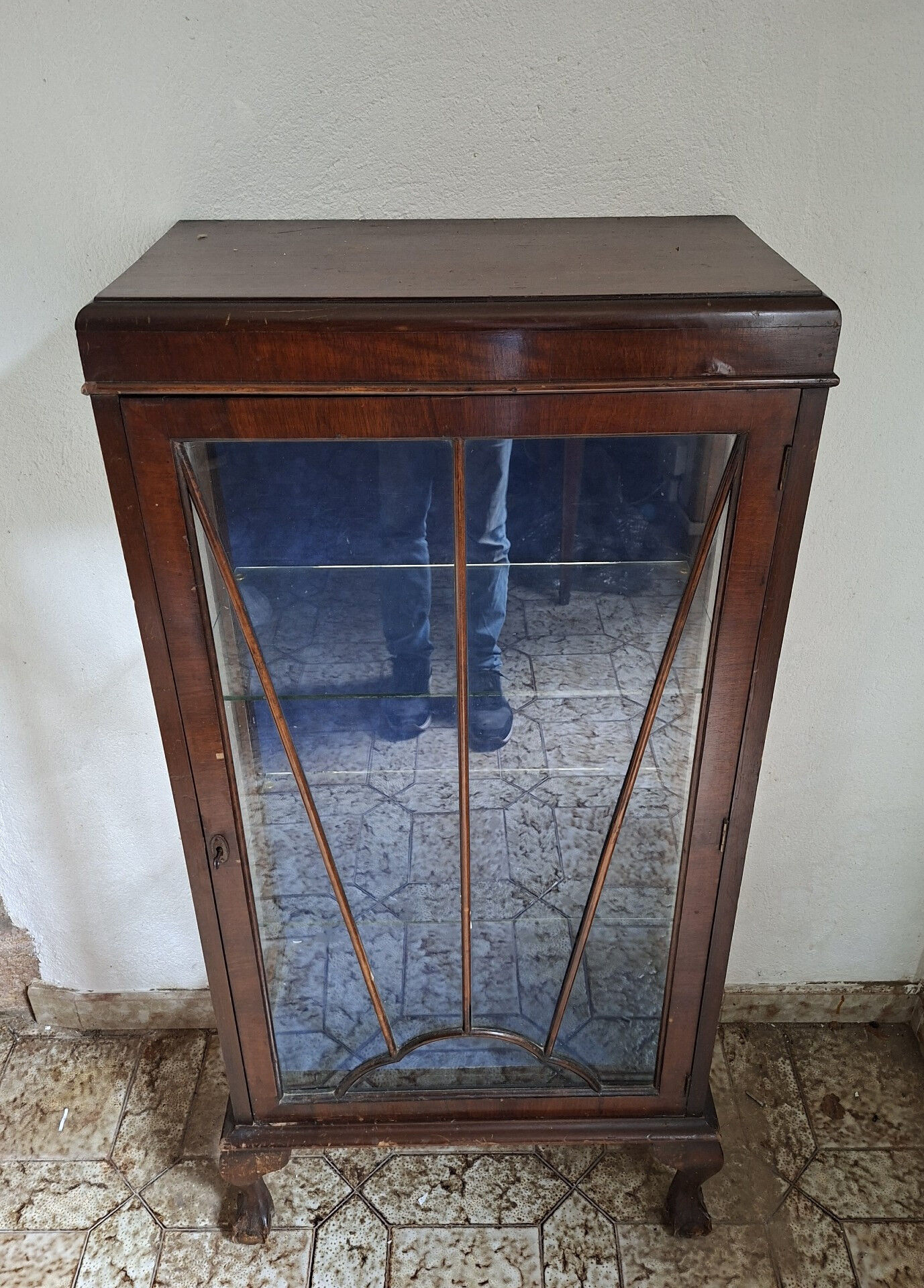 Vitrine De Présentation En Acajou, Style Anglais
