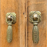 Art Deco glass-fronted Parisian buffet in raw wood