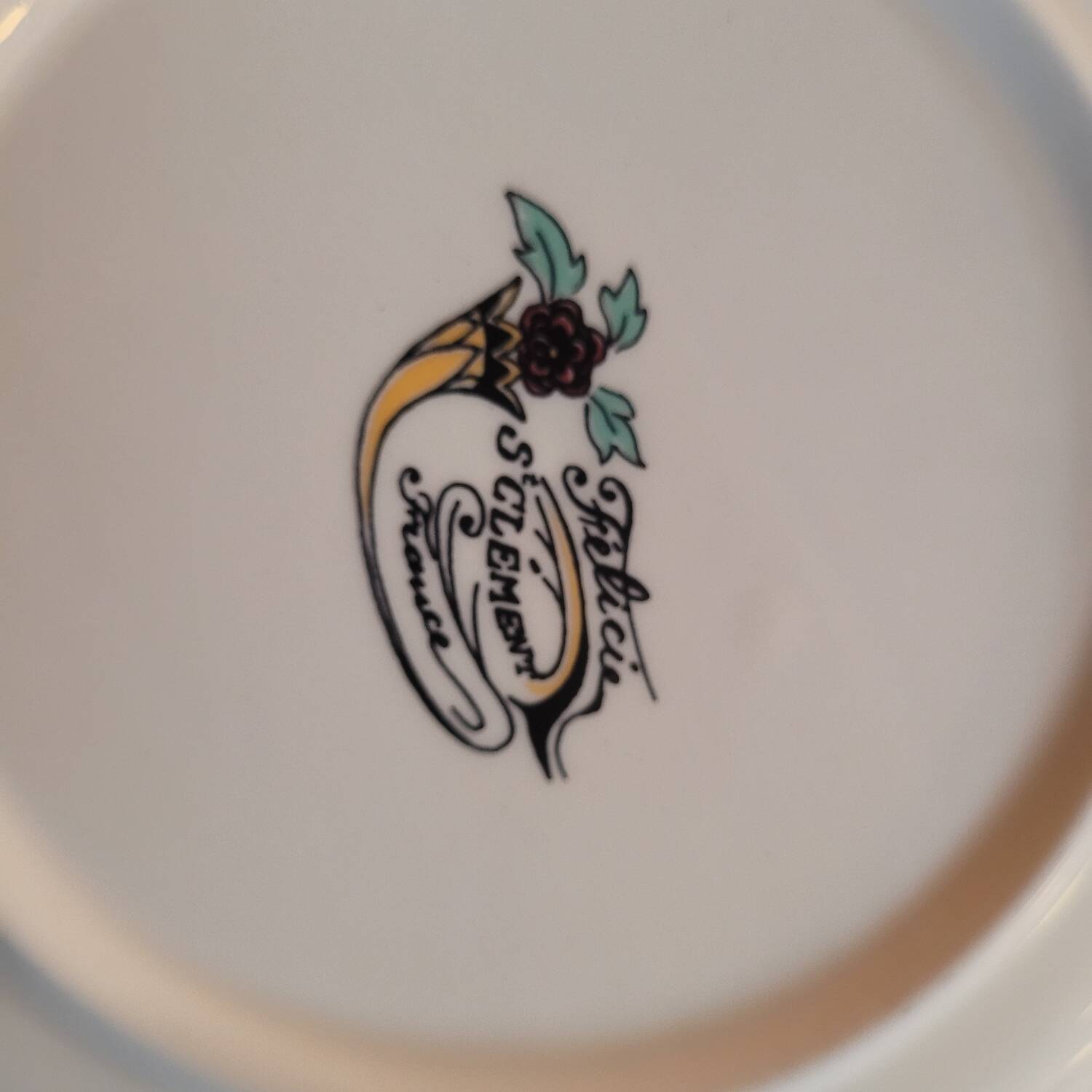 St Clément Félicie dessert plates 60's