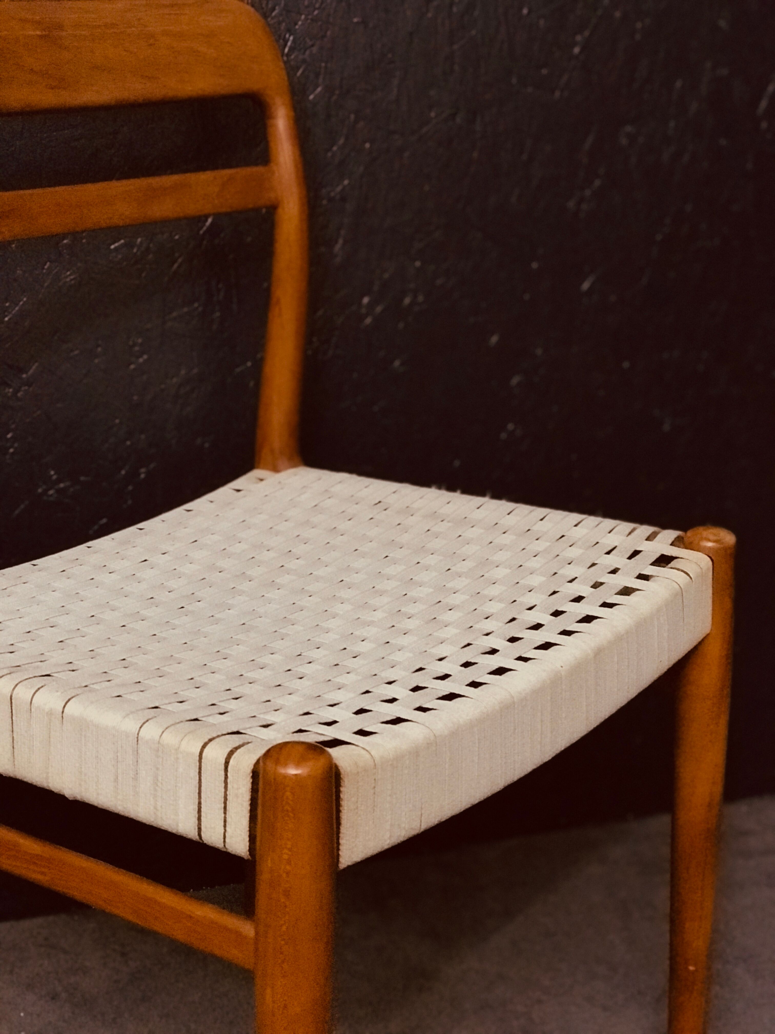 Set of 6 Norwegian Teak Dining Chairs by Alf Aarseth in teak.