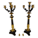 Large Pair of Gilded Bronze Chandeliers - Restoration Period (1815-1830)
