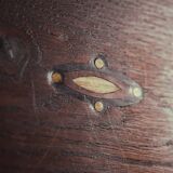 Arts crafts oak bench with storage