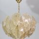 Amazing Large Murano Glass Gold Leaves Chandelier