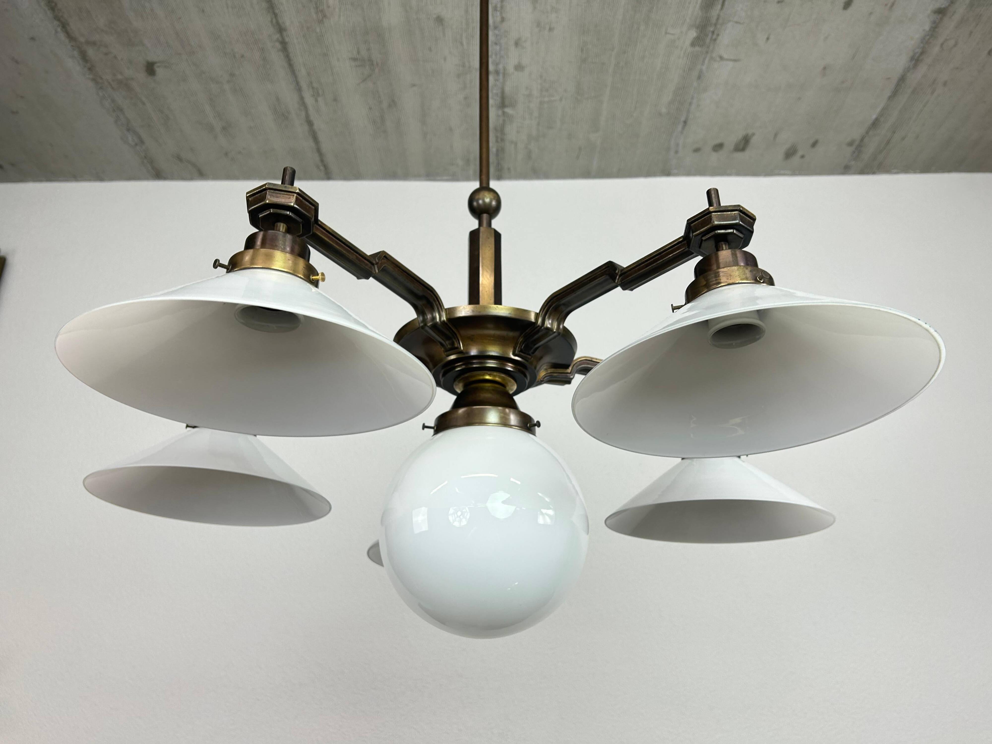 Large cubist chandelier