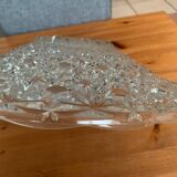 Very beautiful fruit bowl 33cm in chiseled crystal glass Old Vintage Decoration