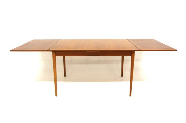 Table de salle à manger ''portefeuille'' en teck, Suède, 1960