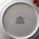 11 Yellow flower habitat plate with orange border BY PAGNOSSIN ITALY