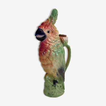 Pichet perroquet en céramique vintage