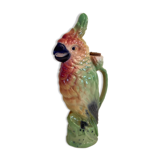 Vintage ceramic parrot pitcher