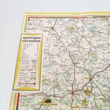 Map Shell Auvergne Cévennes 1959