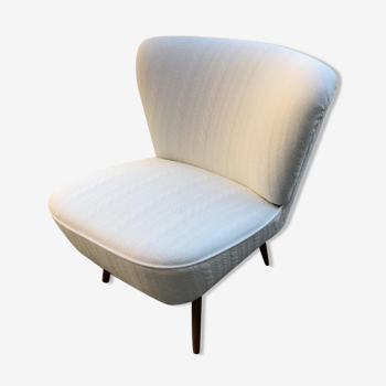 Hungarian White Club Chair, 1950s