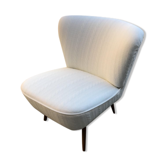 Hungarian White Club Chair, 1950s