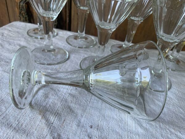Verres bistrot anciens La Rochère