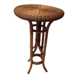 Old high table/standing bamboo and rattan table