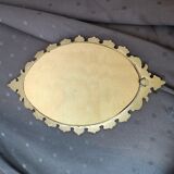 Miroir biseauté en laiton 16x26cm