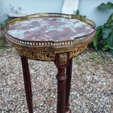 Antique Louis XVI style side table with marble top
