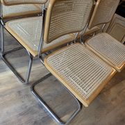 Lot de 6 chaises Cesca du milieu du siècle par Marcel Breuer