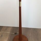 Floor lamp in exotic wood and brass