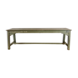 Grey lase wooden bench with inscriptions