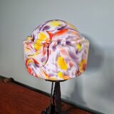 Art Deco table lamp, multi-coloured opaline in the shape of a mushroom, 1920