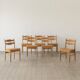 Henning Kjærnulf, chaise de salle à manger en chêne massif (ensemble de sept)