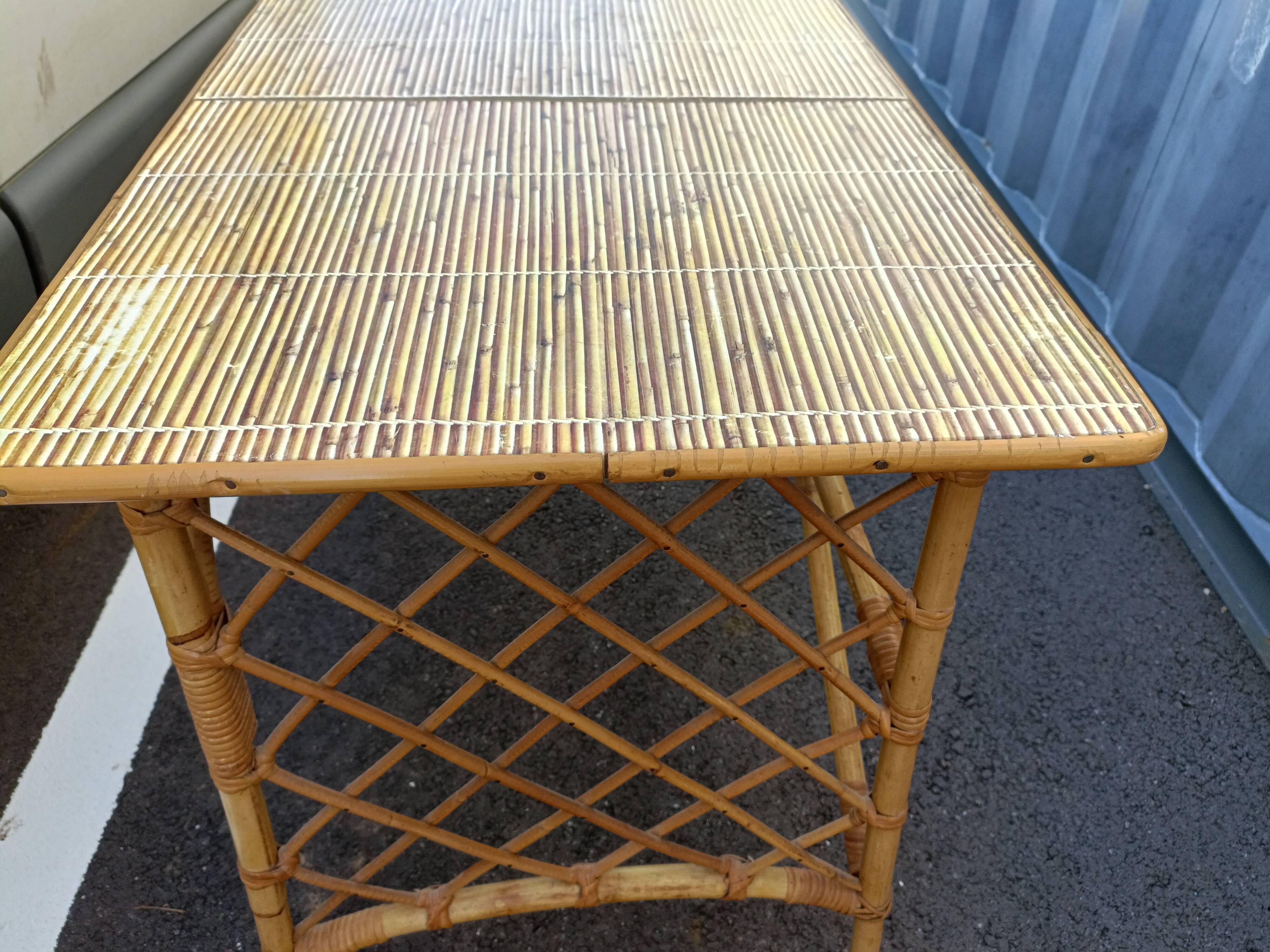 Desk in vintage rattan XXeme