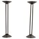 Pair of metal and brass candlesticks, 1960s, Germany