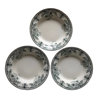 3 Sarreguemimes Molière plates