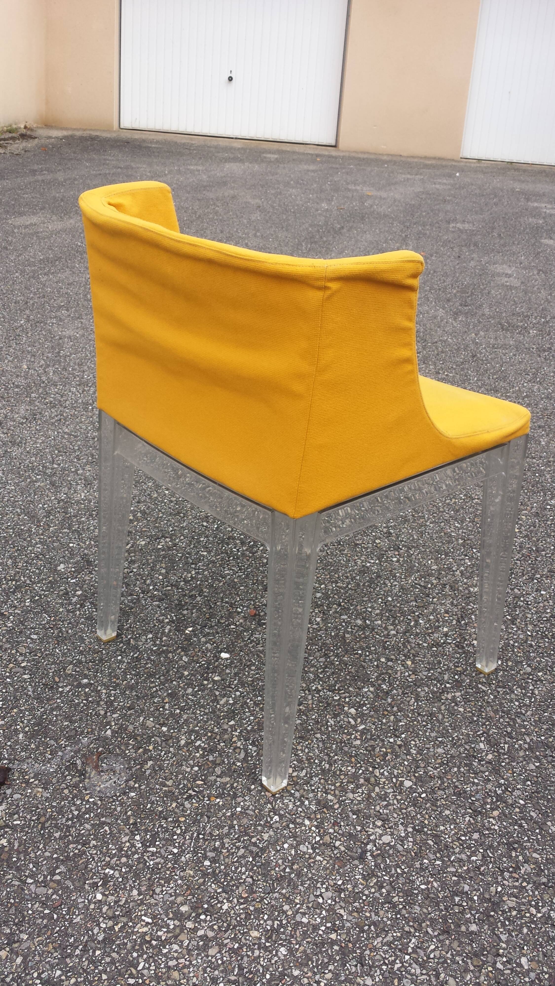 2 fauteuils Mademoiselle Kartell plexi design Philippe Starck