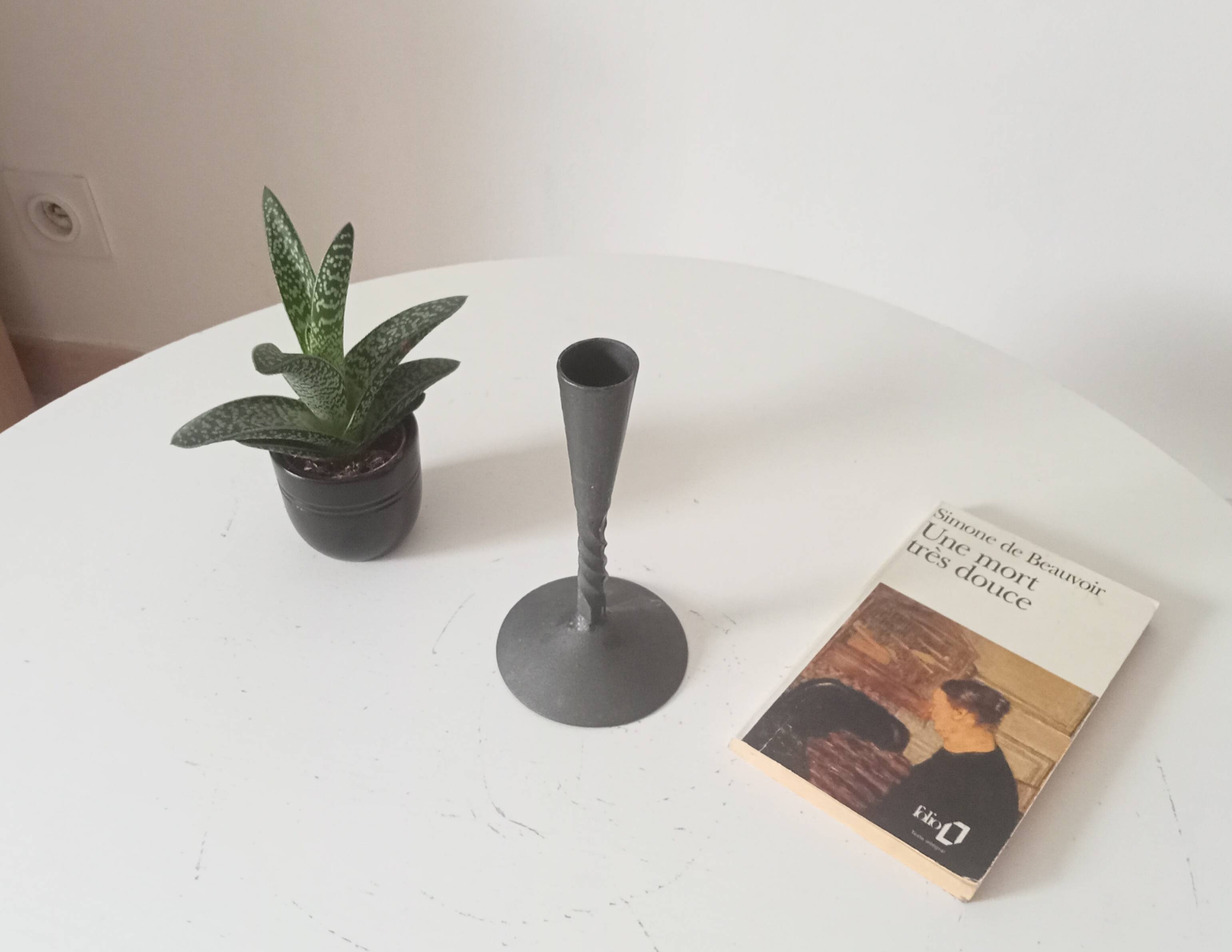 Vintage brutalist candlestick