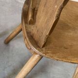 Série de 4 chaises de montagne en bois brut