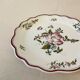 Antique plate in earthenware – handmade Strasbourg decoration – festooned edge