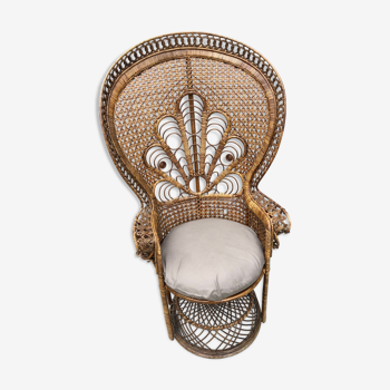 Emmanuelle Peacock rattan chair